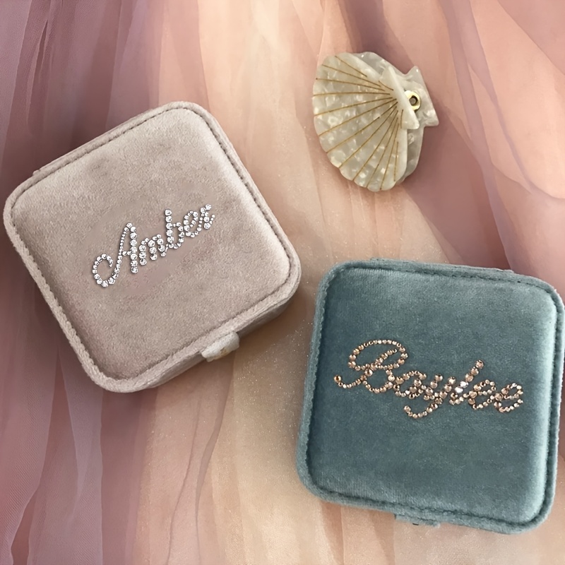 Personalized Name Rhinestone Jewelry Box